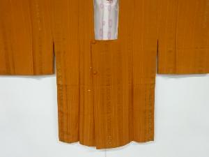 縞に草花模様道行コート